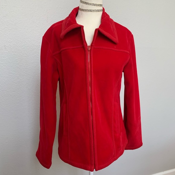 New Funwear Factory Bright Red Zipper Jacket M - Picture 1 of 7